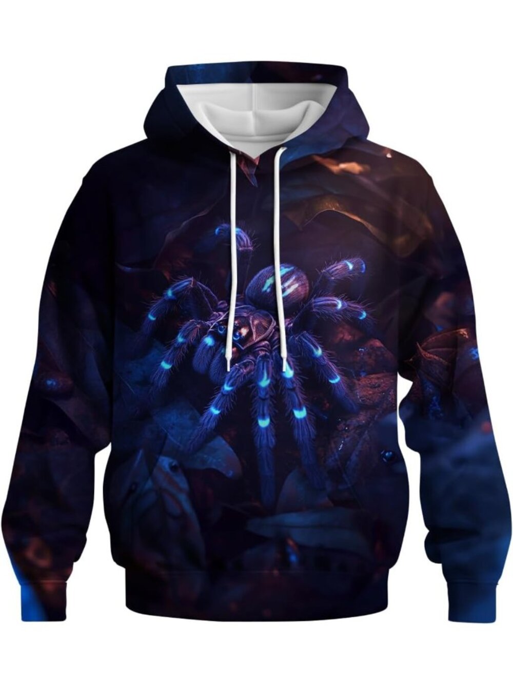 Funny Spider Graphic Long Sleeve Hoodie | Novelty Sweatshirt for Unique Style